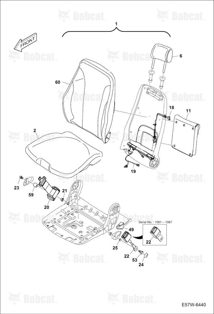 Seat (Air Suspension) B3WU11001 - B3WU11402