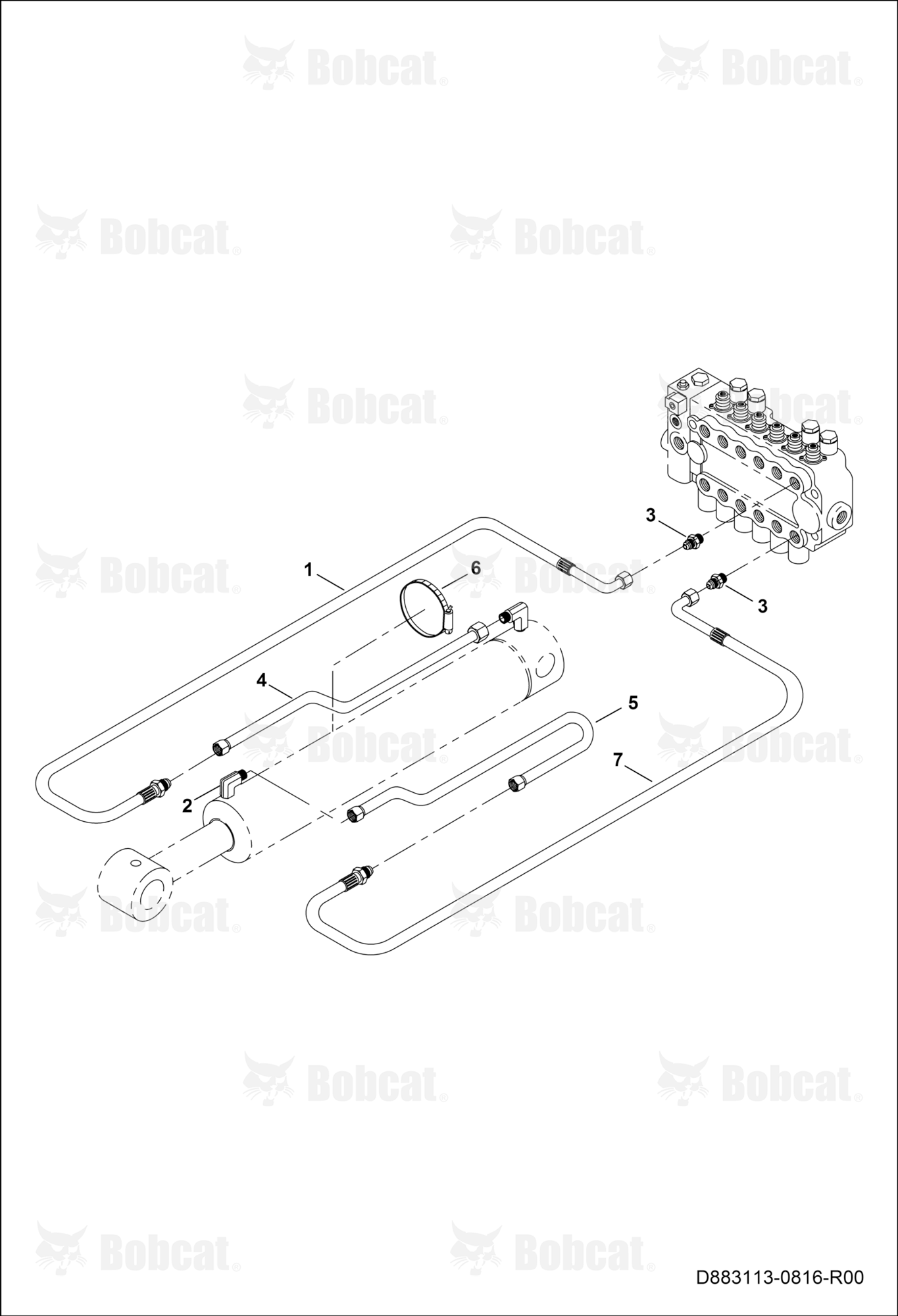 Rear Boom Cylinder Circuit