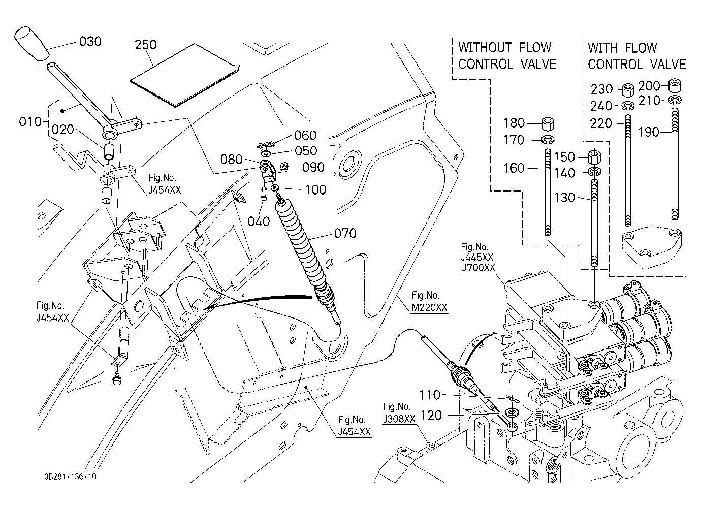 Auxiliary Control Valve Lever Kit (2Nd) (W/G No.M9