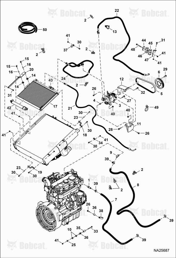 Engine & Attaching Parts (Heat & A/C Components)