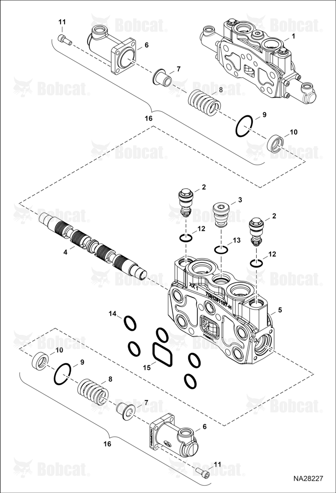 Hydraulic Control Valve (Backhoe) (Swing Section)