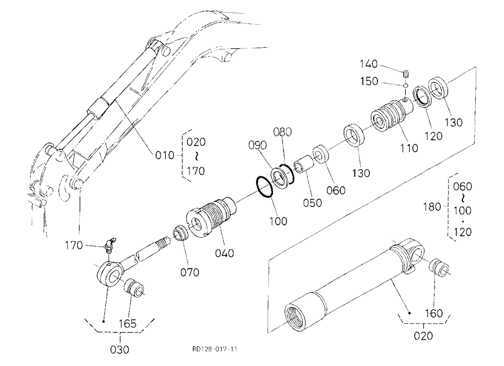 Arm Cylinder And Component Parts