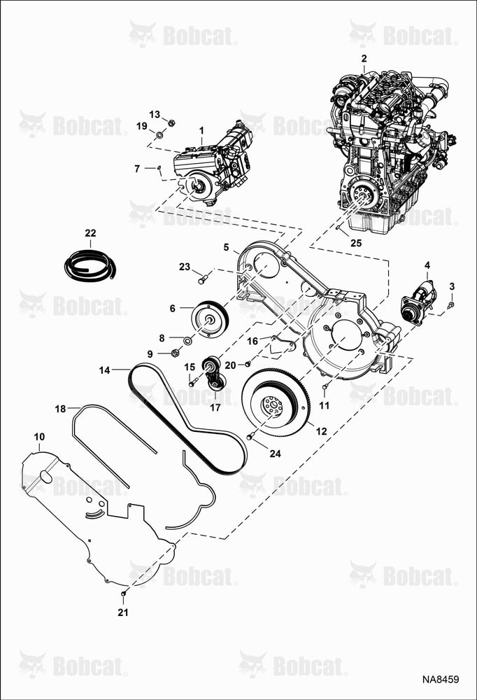 Engine & Attaching Parts (Drive Belt, Hyd.)