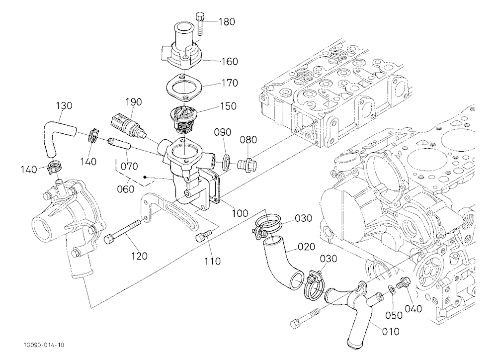Water Flange And Thermostat