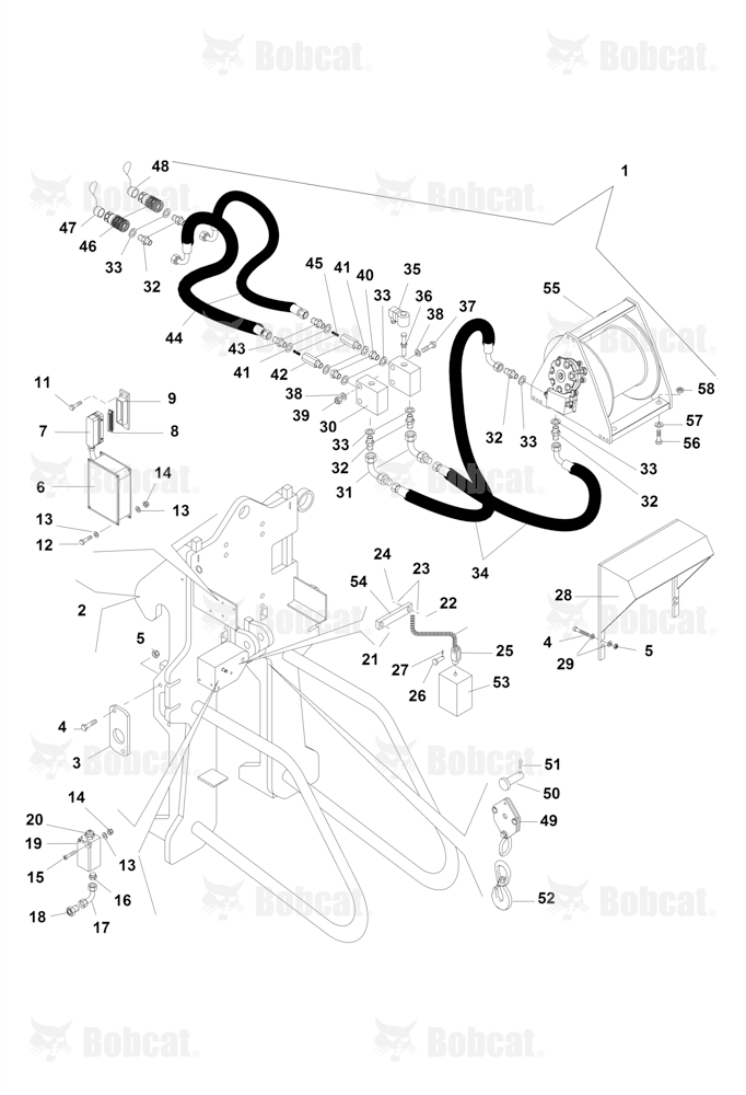 Hydraulic Winch (3.8T) (BUD4351)