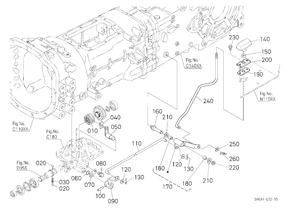 Front Wheel Drive Lever [Cab Type]