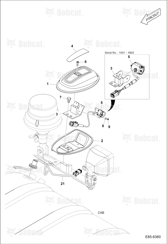 Camera (Rear) (W/Beacon Light Attached)
