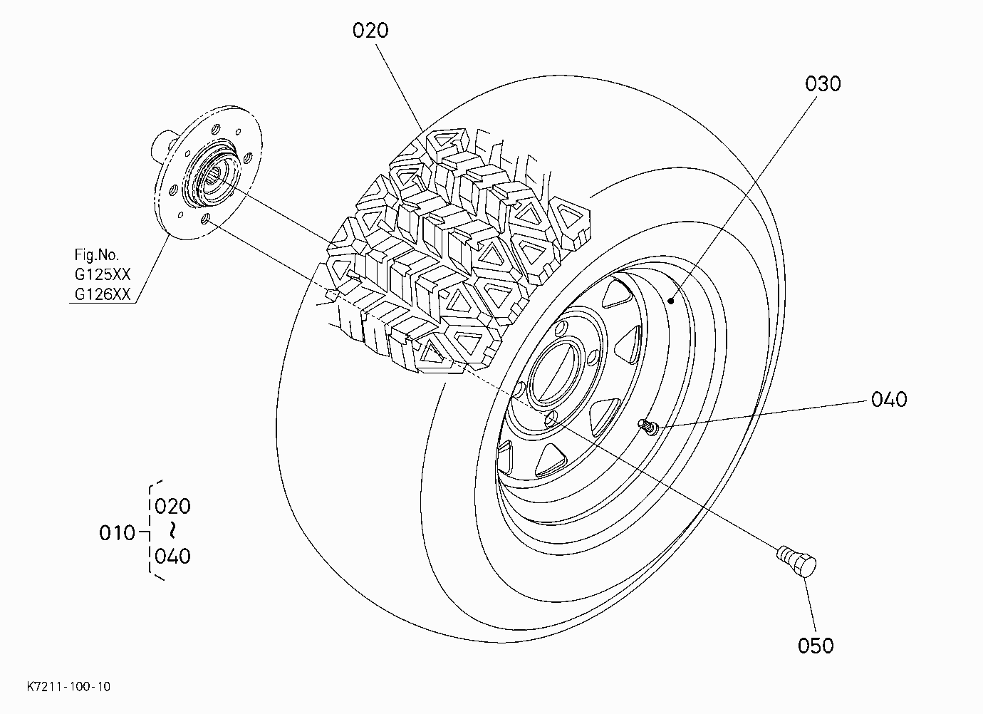 FRONT WHEEL (24*9-12) [RTV400Ci-H/CiR-H]