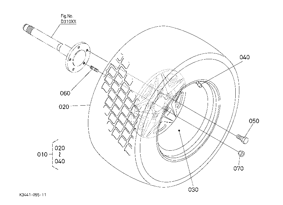 Rear Wheel (26*12,0-16)