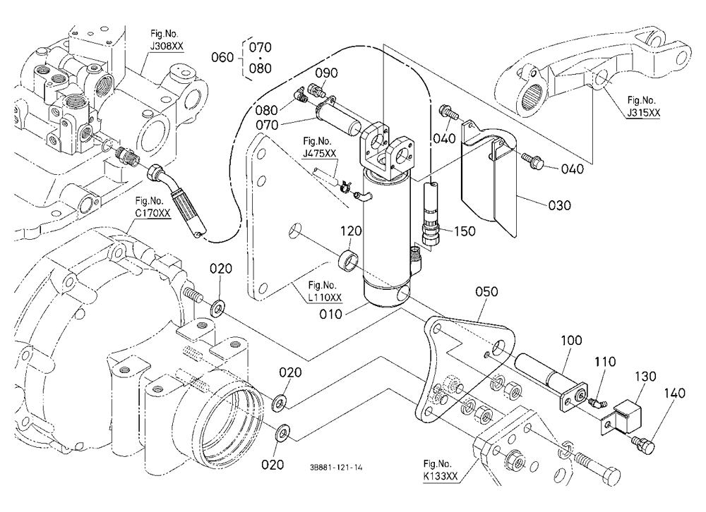 3P-Lift Assist Cylinder Lh