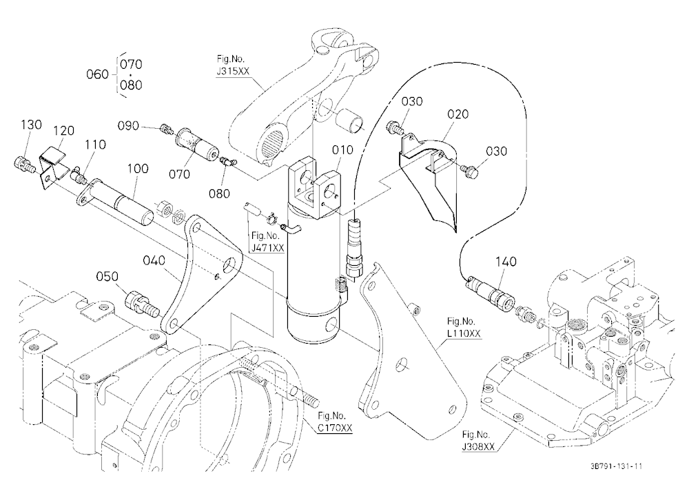 3P-Lift Assist Cylinder Rh