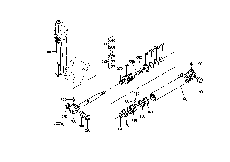 Bucket Cylinder and Component Parts