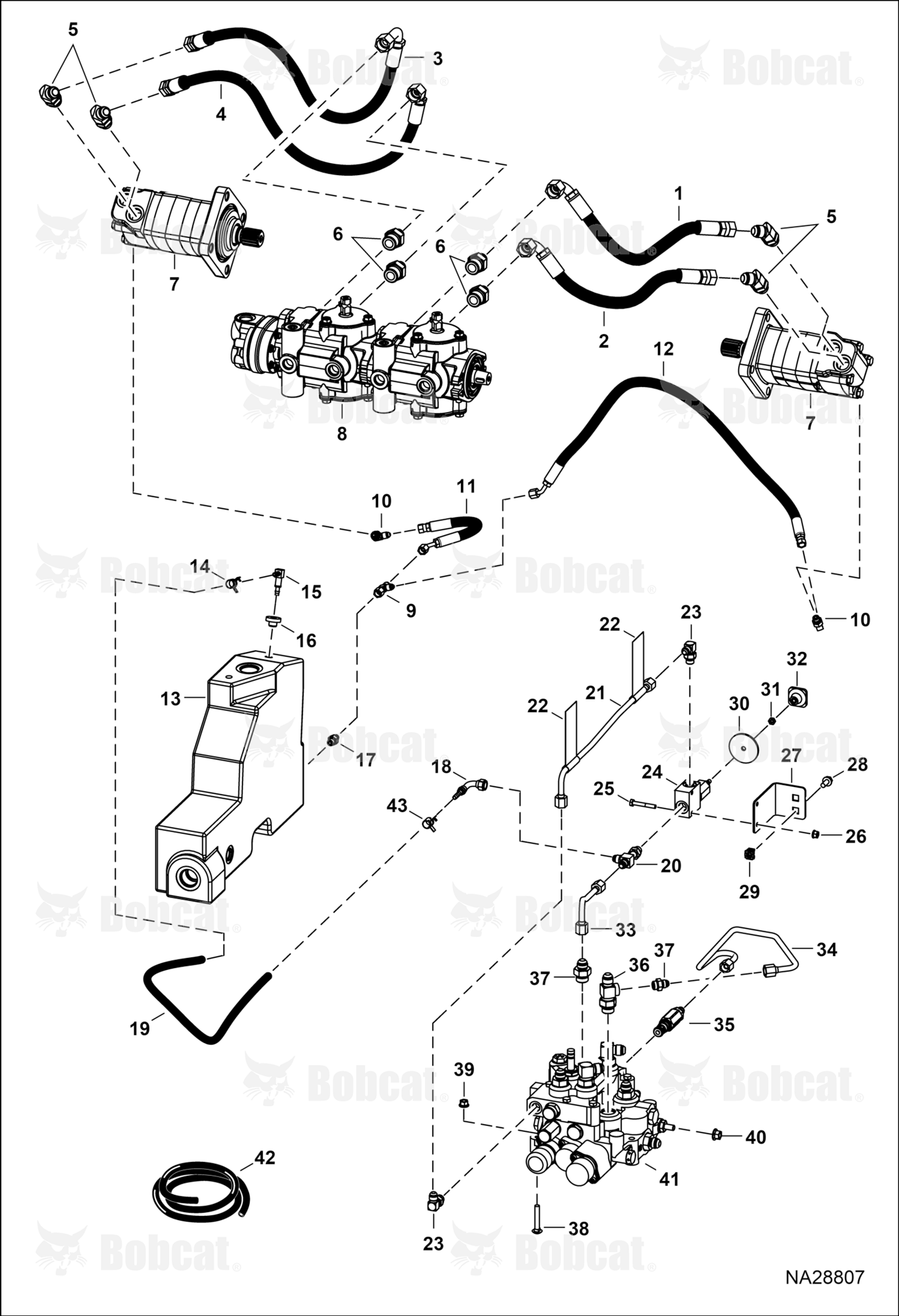 Hydrostatic Circuitry (Drive Motor Circuitry)  B71511001 - B71511062