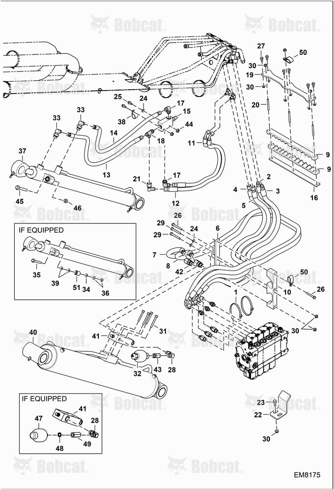 Hydraulic Circuitry (Lift & Self-Leveling) AZVA11001 - AZVA11040, B35811001 - B35811033
