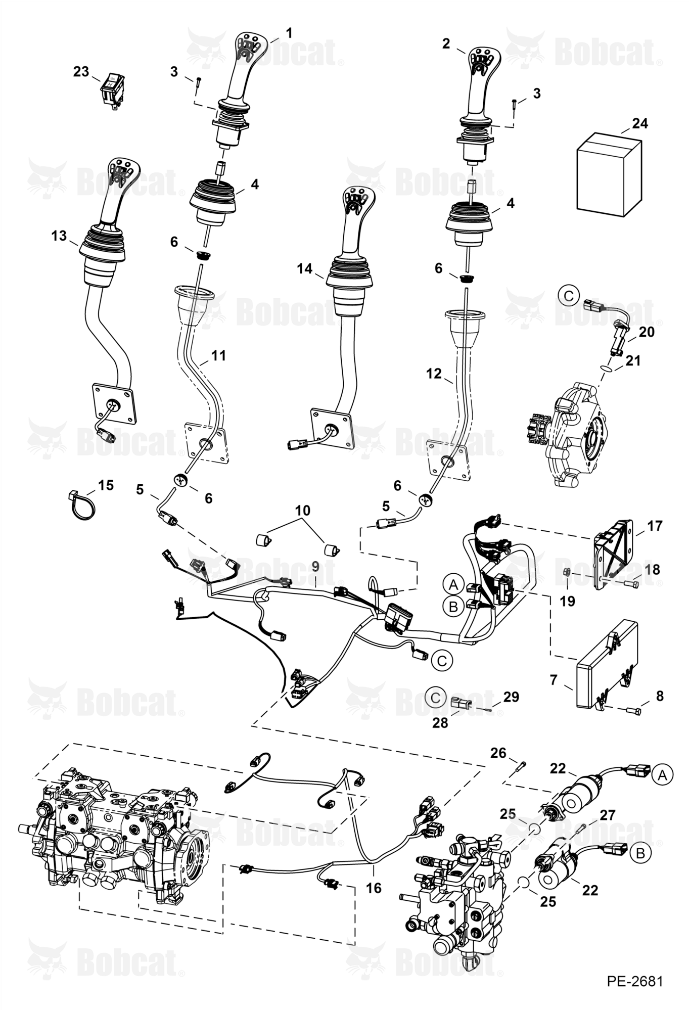 Controls Electrical (Selectable Joystick Controls)  530111001 - 530113636, 530211001 - 530212153