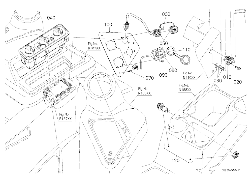 Cab Inner Rear Electrical Parts (Electrical Outlet