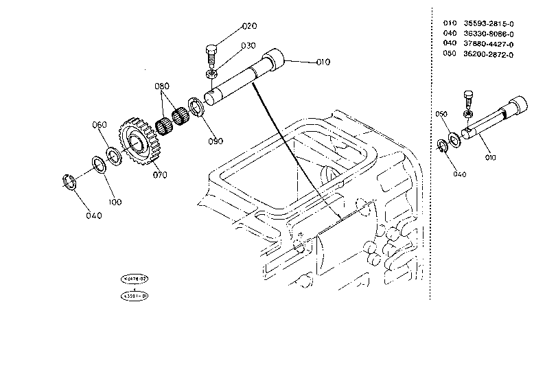 Back Idle Shaft [Except Manual Shuttle]