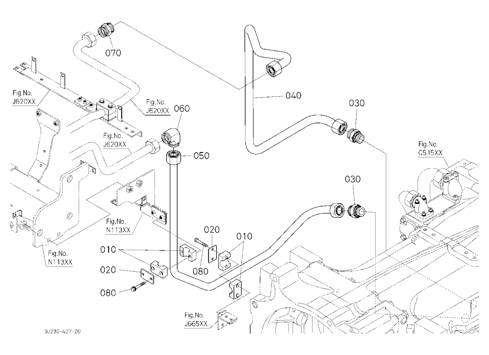 Hydraulic Oil Line (Oil Cooler/Rear) [W/O Front Su