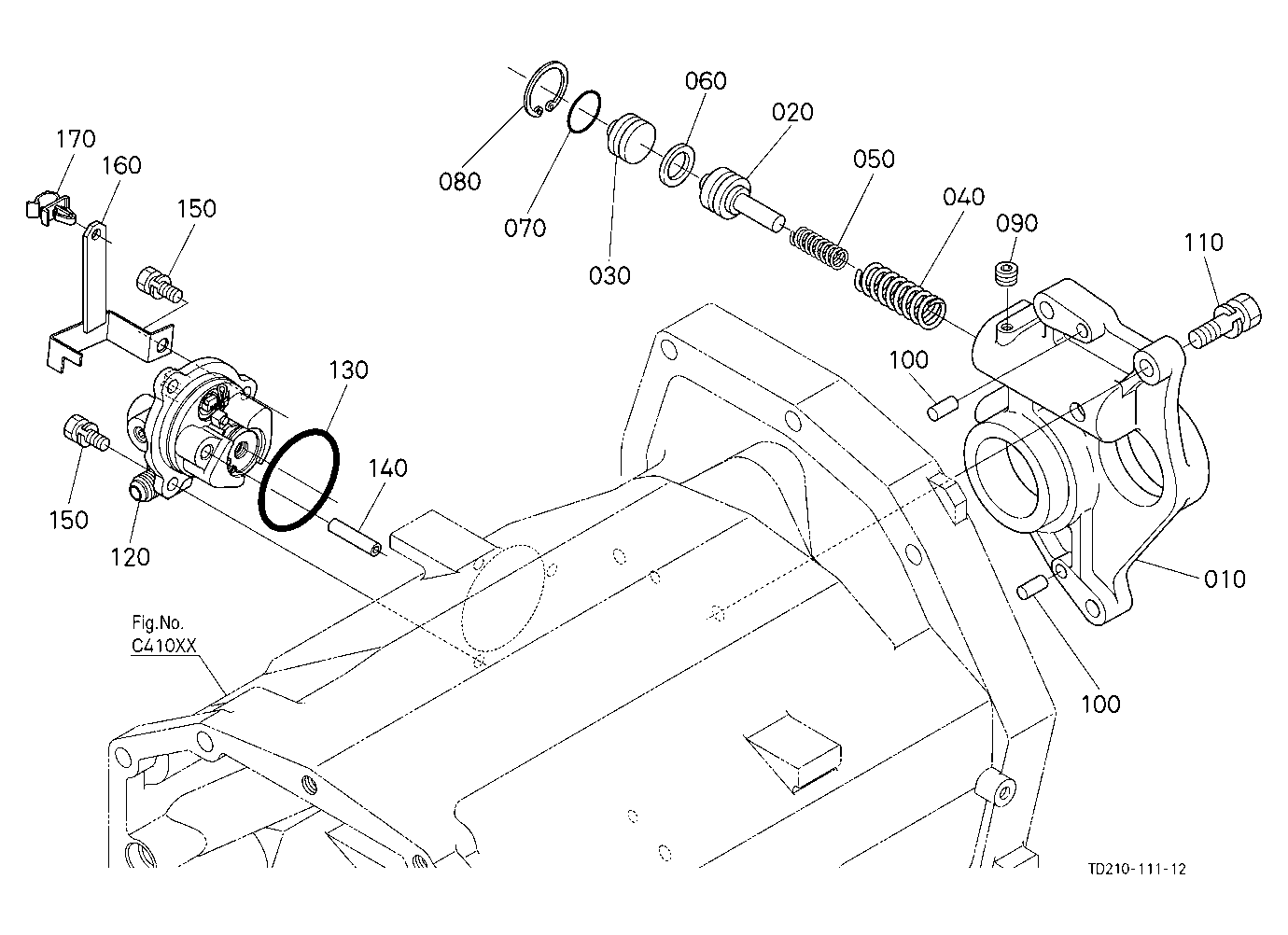 Pto Clutch Valve/Bearing Holder