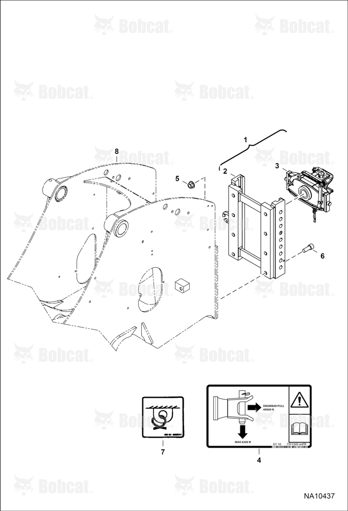 Rear Hitch (Adjustable) (Manual Lock)
