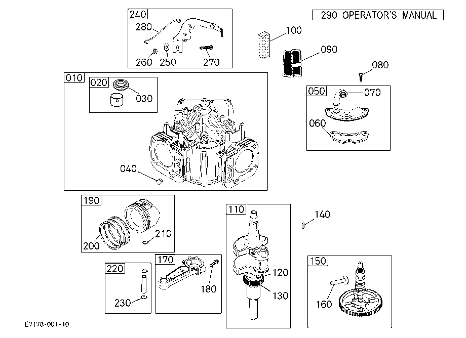 Cylinder/Piston/Crankshaft