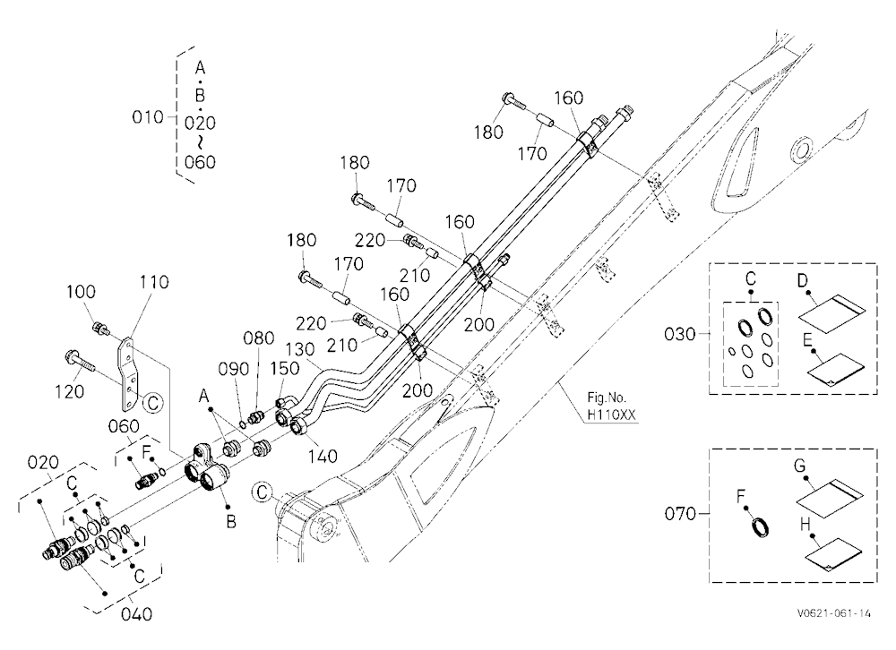 Oil Piping (Arm Lh) [Except High Flow]