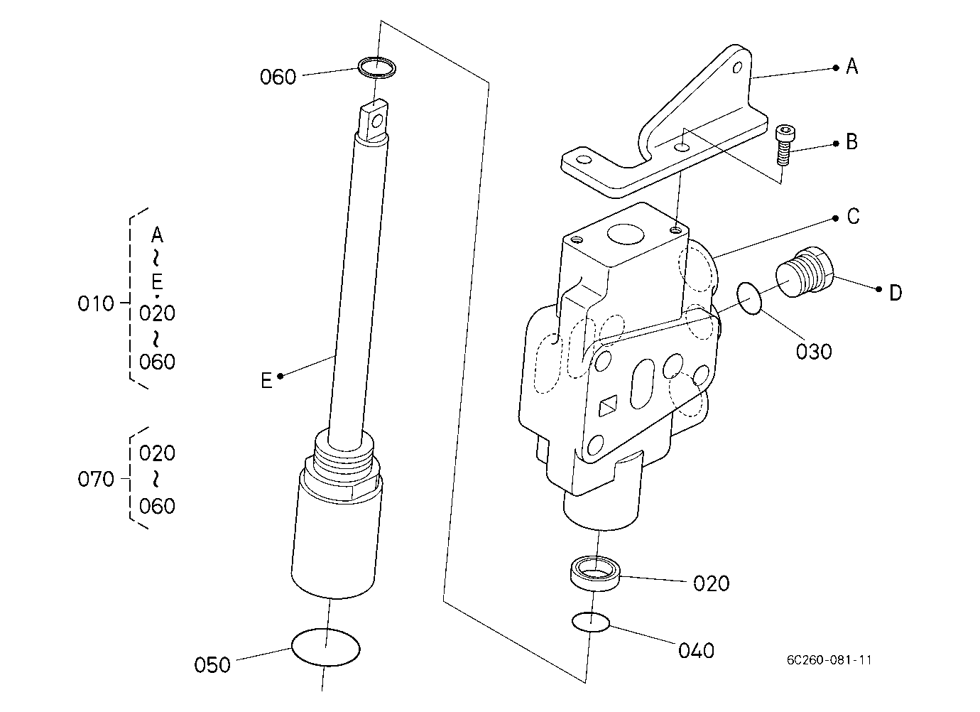 Auxiliary Control Valve (Floating) [Component Part