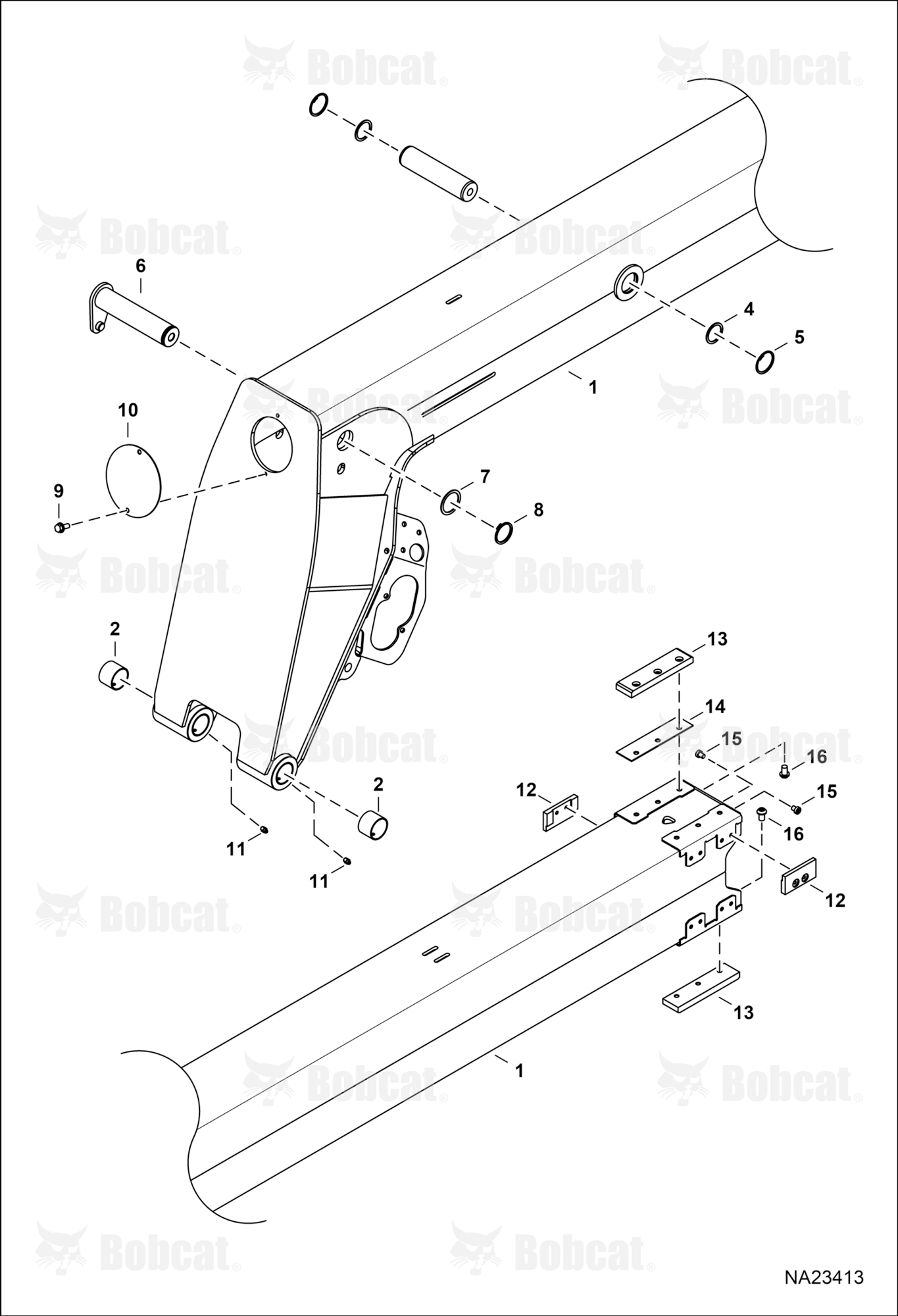 Inner Boom  B54B19001 & Above, B54C19001 & Above, B54D19001 & Above, B54E19001 & Above