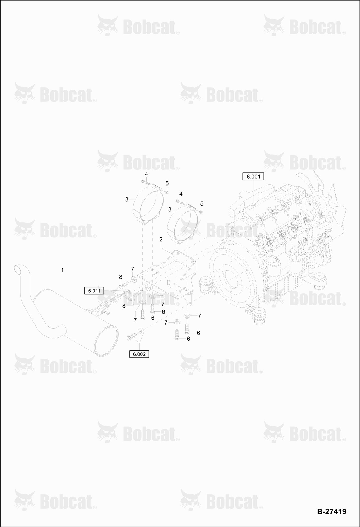 Exhaust (Engine S/N XXXX/2694 & Below)