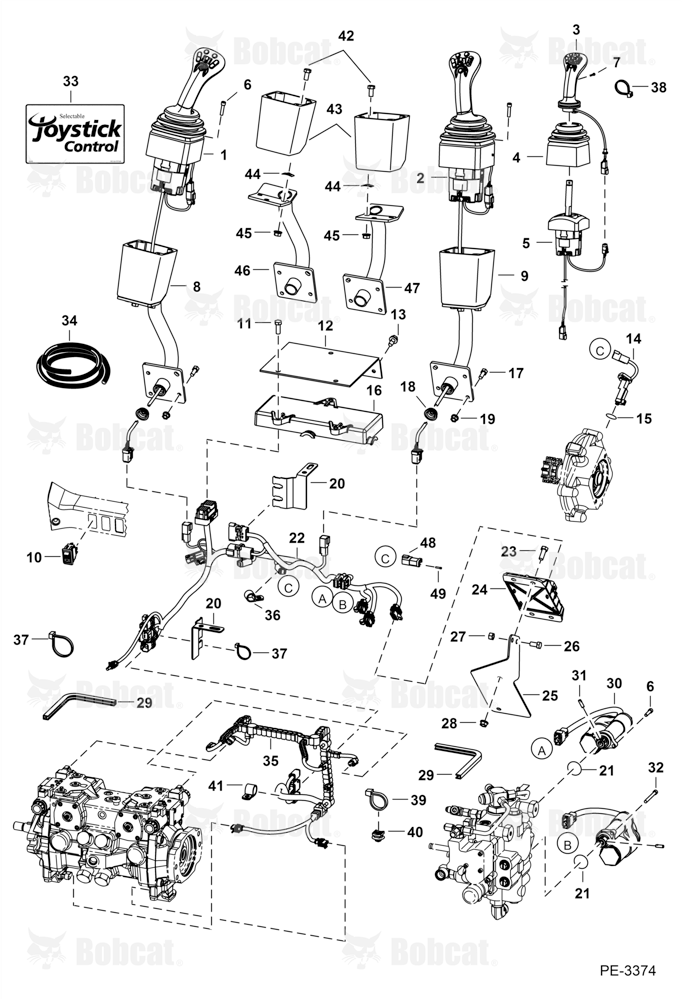 Controls Electrical (Selectable Joystick Controls) A3KY20001 & Above, AU4Y11001 & Above