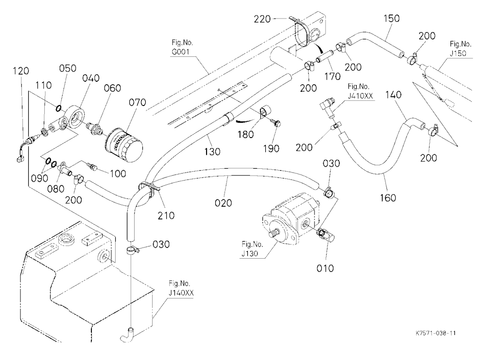 Hydraulic Oil Line(Tank)