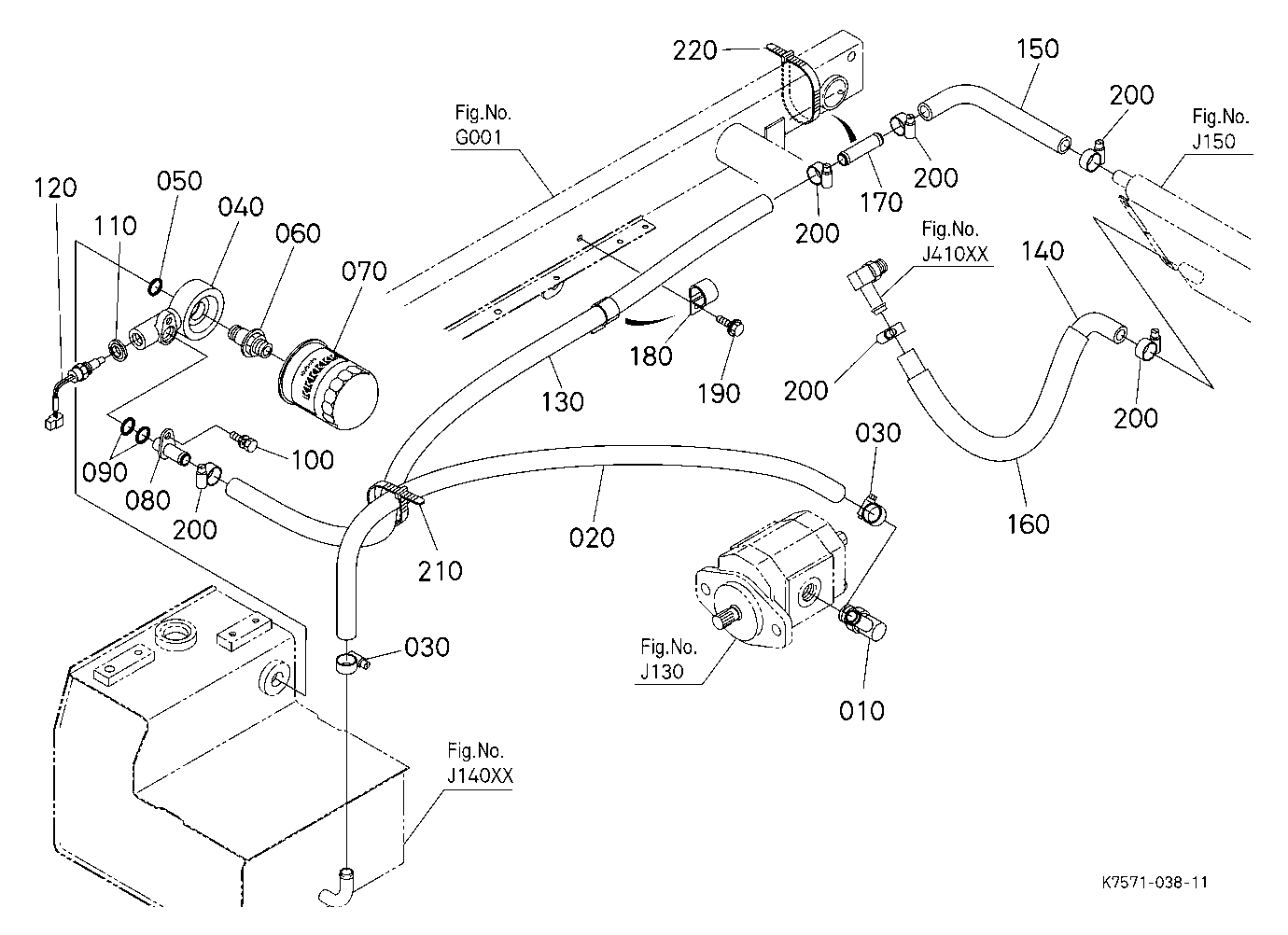 Hydraulic Oil Line(Tank)