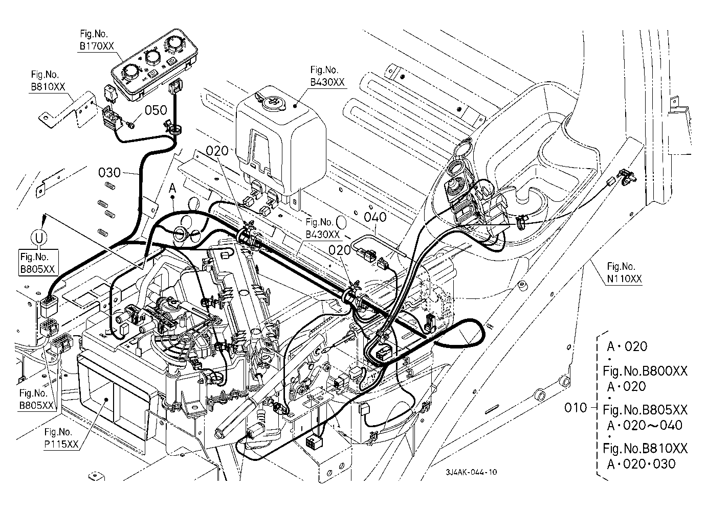 Electrical Wiring (Cab) (Air Conditioner) [With Au