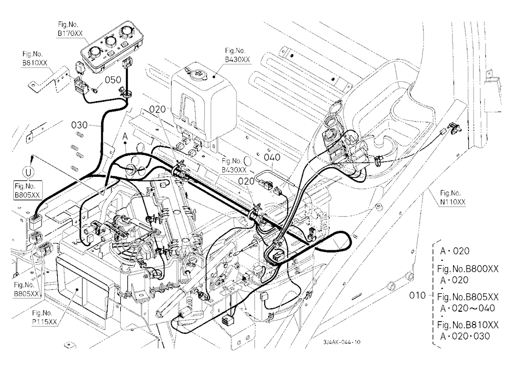 Electrical Wiring (Cab) (Air Conditioner) [With Au