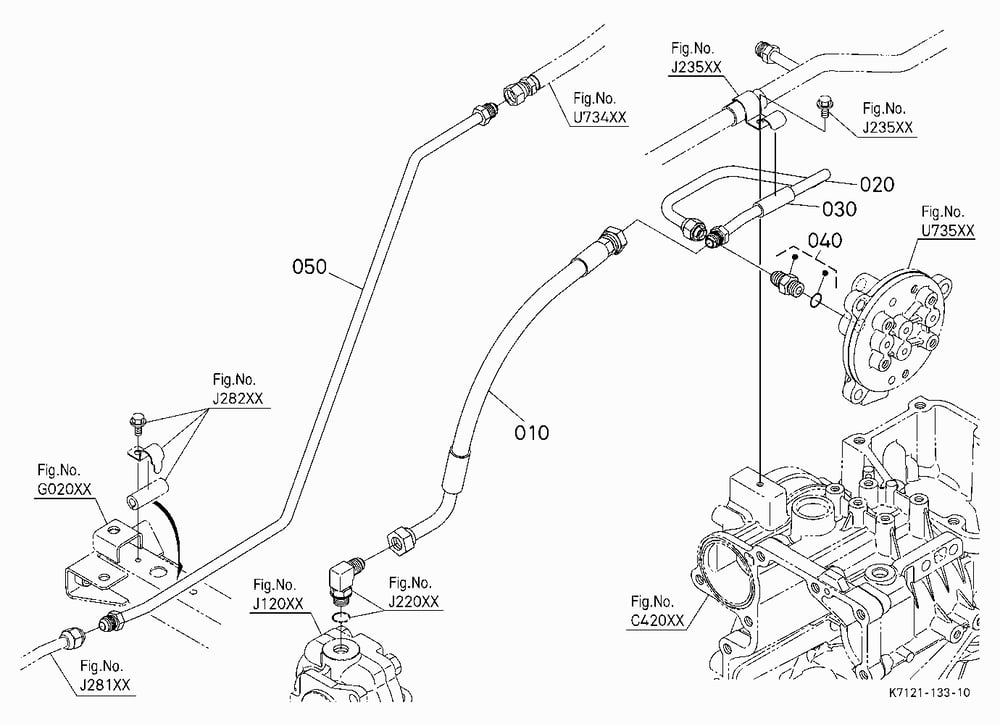 HYD. BED LIFT KIT (PUMP OIL LINE) (W/G No.V5242) [