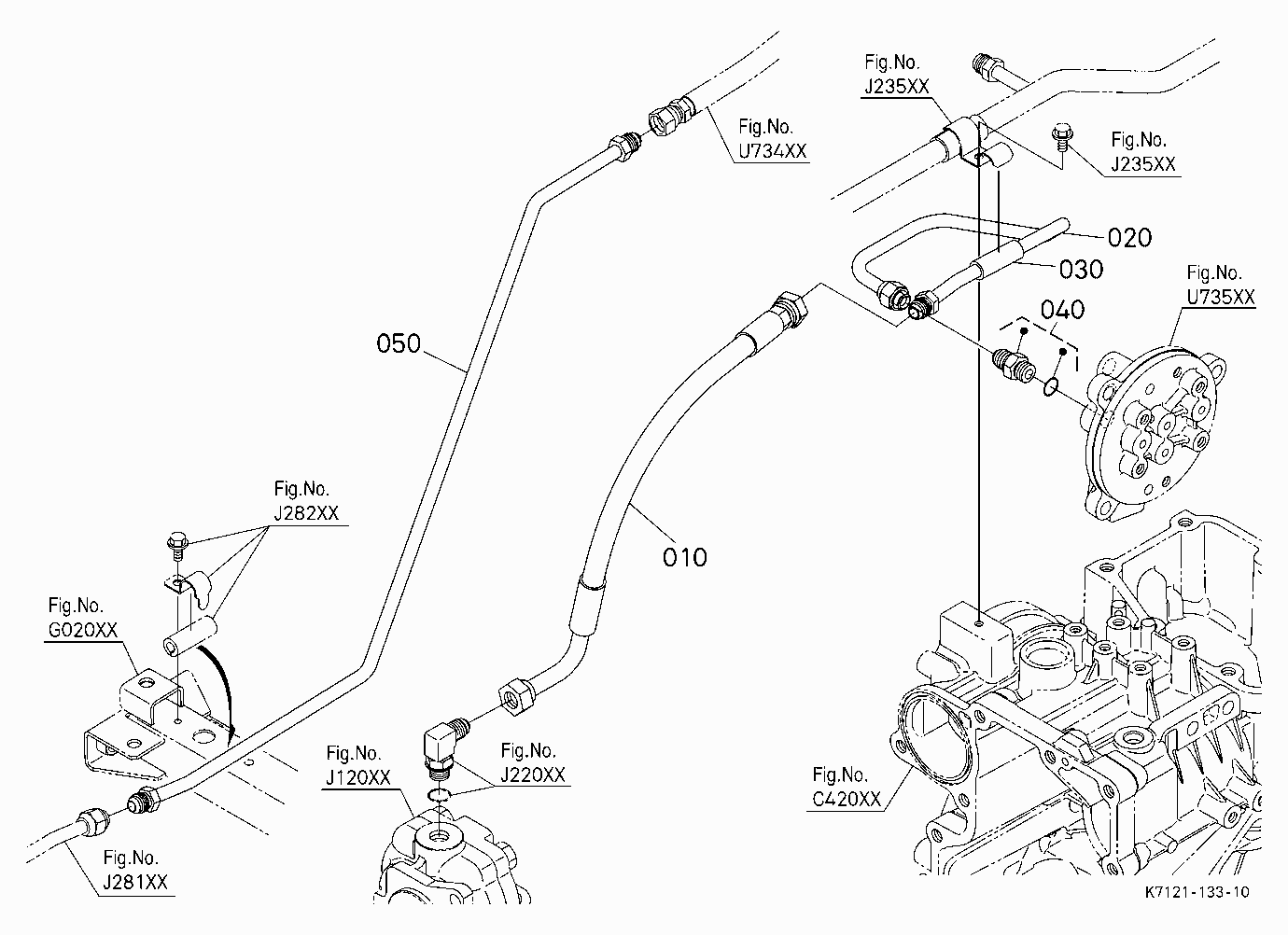 HYD. BED LIFT KIT (PUMP OIL LINE) (W/G No.V5242) [