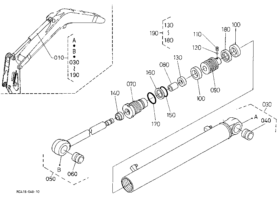 Arm Cylinder And Component Parts