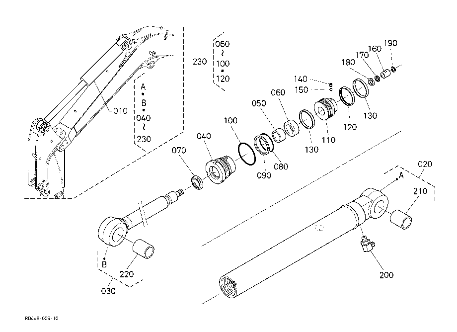 Arm Cylinder And Component Parts