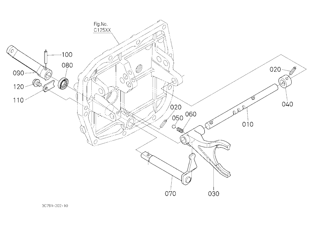 Range Gear Shift Fork