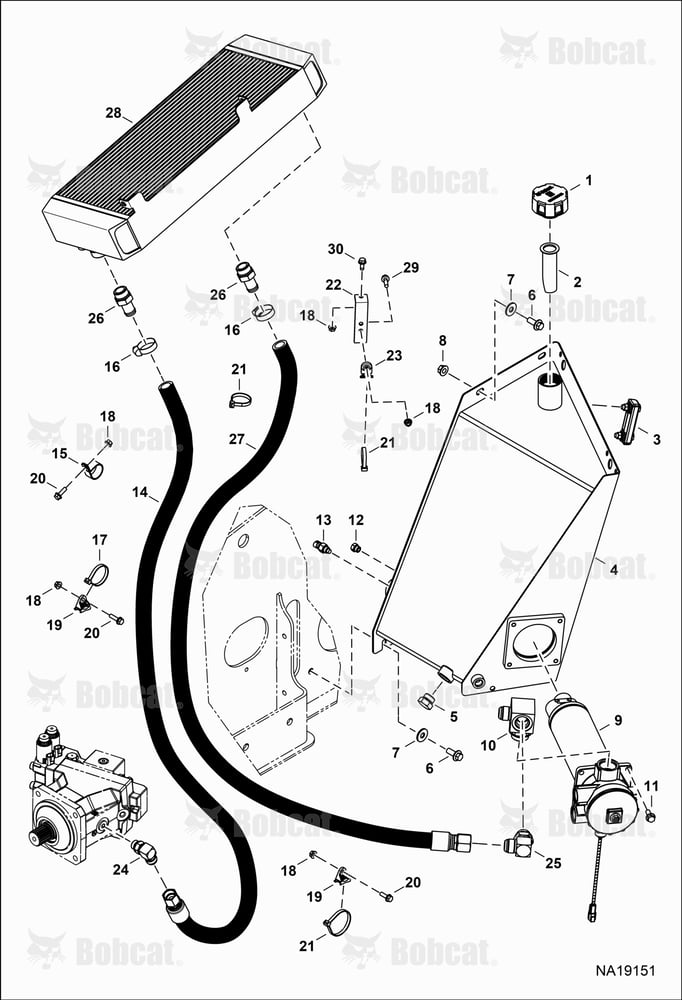 Hydrostatic Circuitry (Oil Cooler, Tank & Filter)
