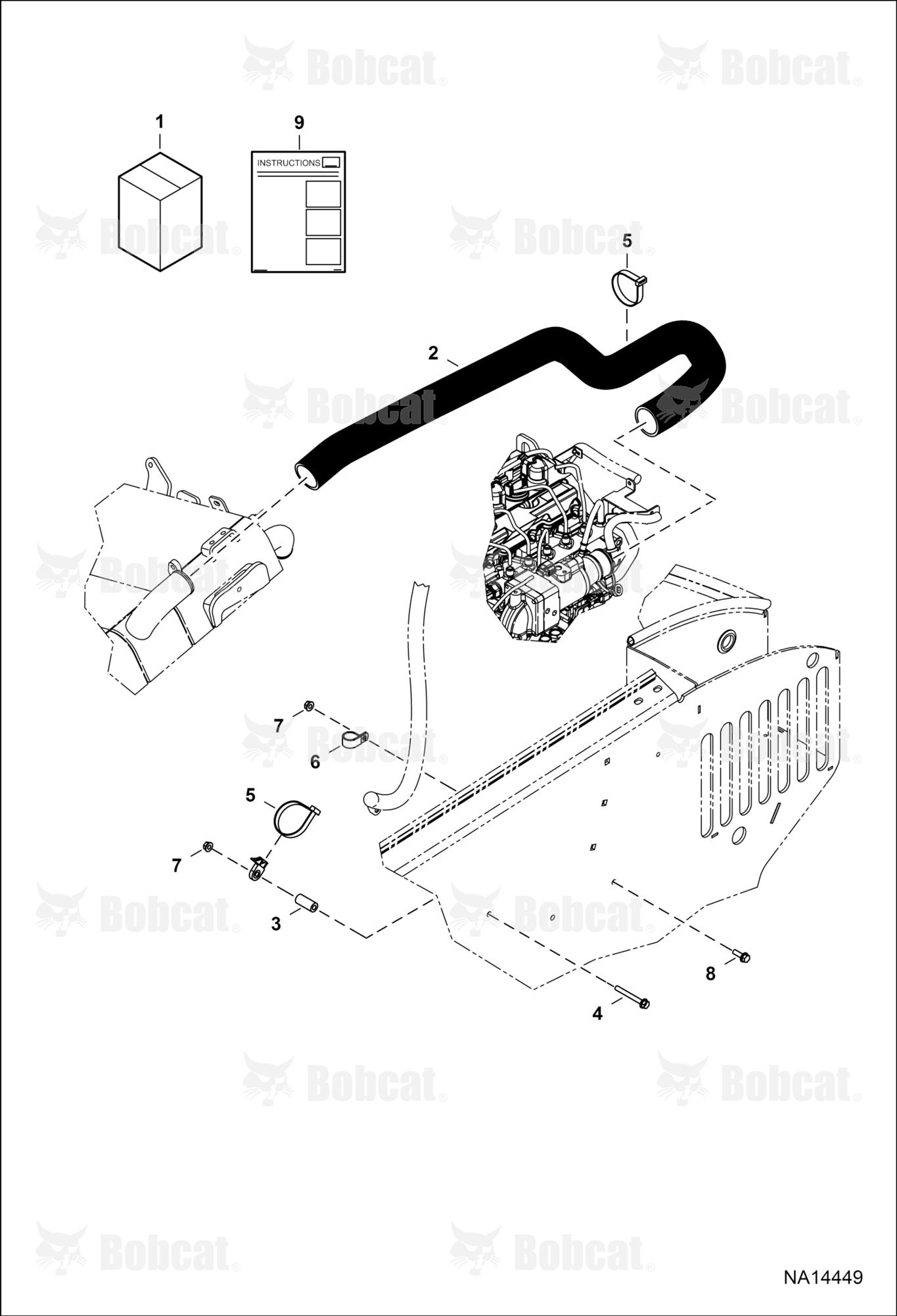 Cooling System (Air Intake Hose Replacement Kit)  B41H11001 - B41H11009