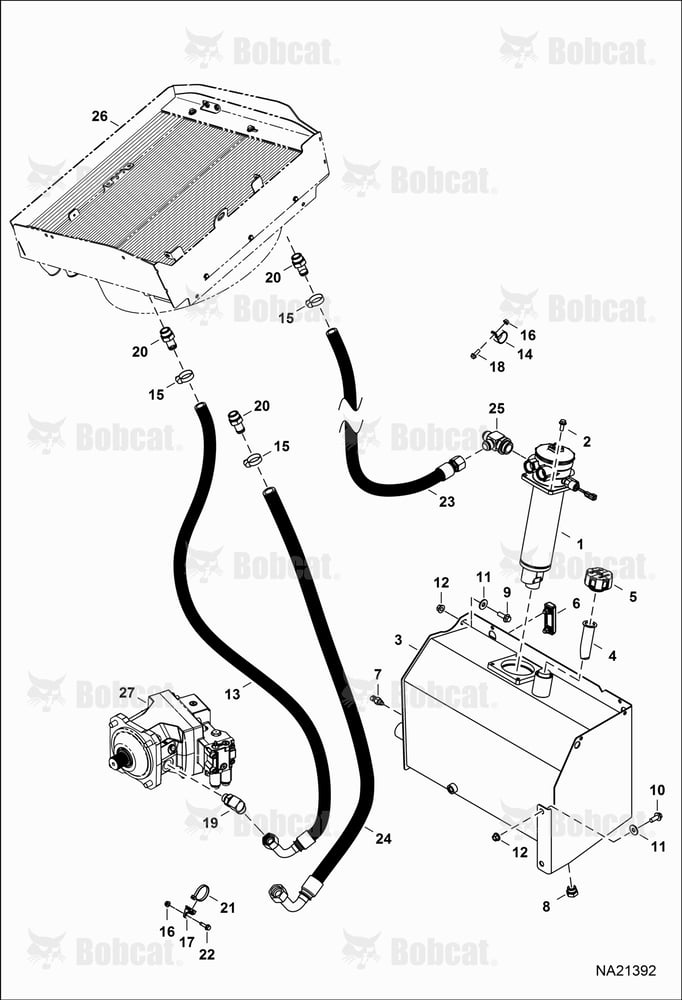 Hydrostatic Circuitry (Oil Cooler, Tank & Filter)