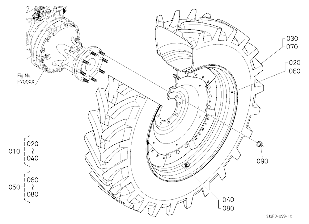 Rear Wheel (480/80R42) [Michelin]