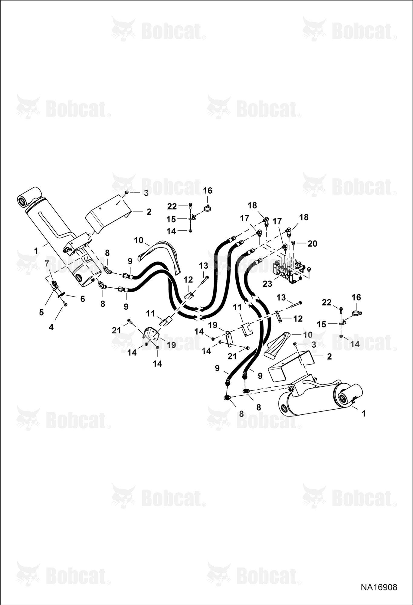 Hydraulic Circuitry (Stabilizers) (Non-leveling)  B3KS16001 & Above