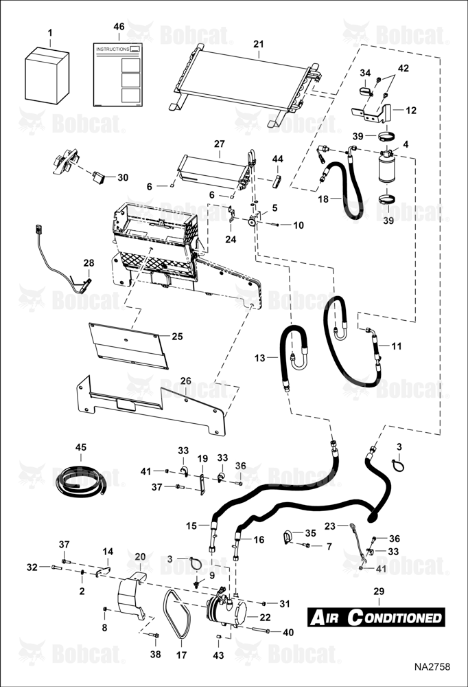 Heater & A/C (A/C Kit) (Used on Heaters W/Plastic Housing)
