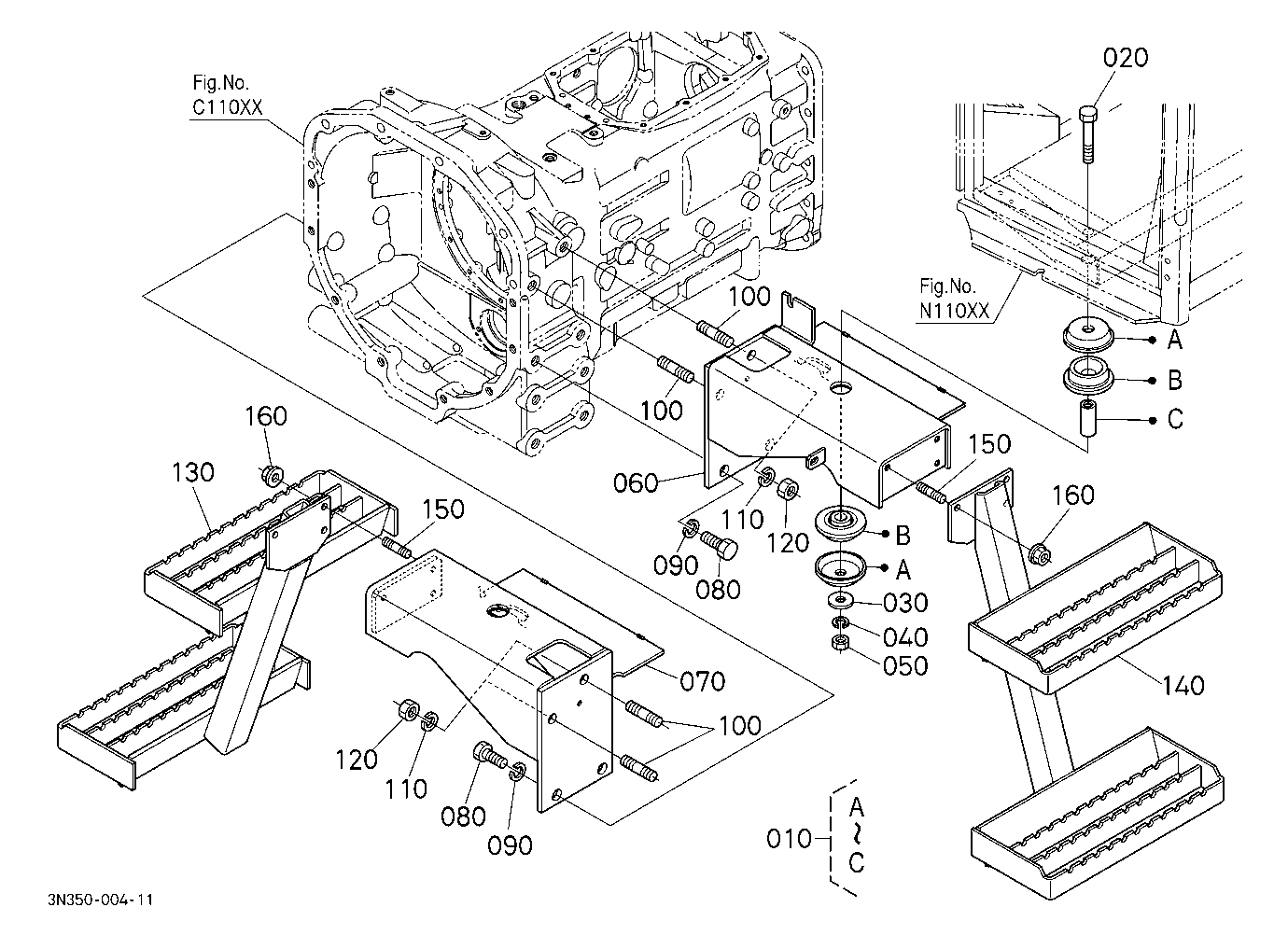 Cab Bracket Front [Wider Cab Type]
