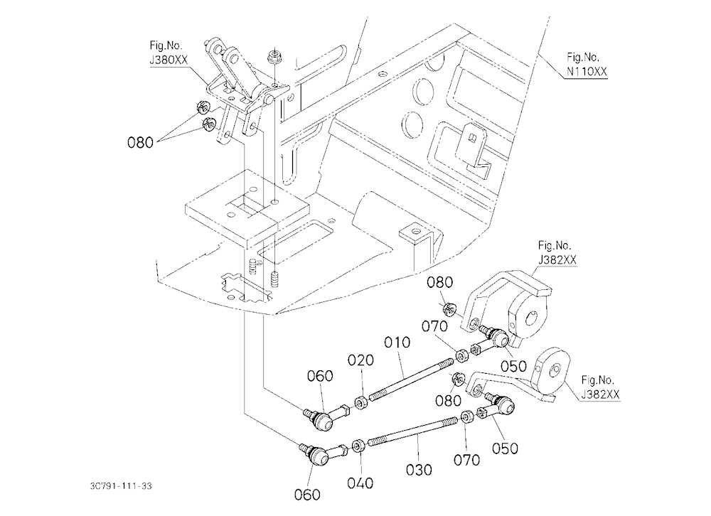 Draft And Position Control Lever Bracket