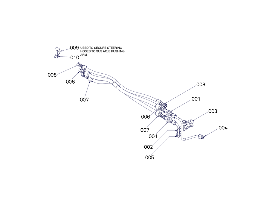 Hydraulic Installation - Supply, Suspended Axle