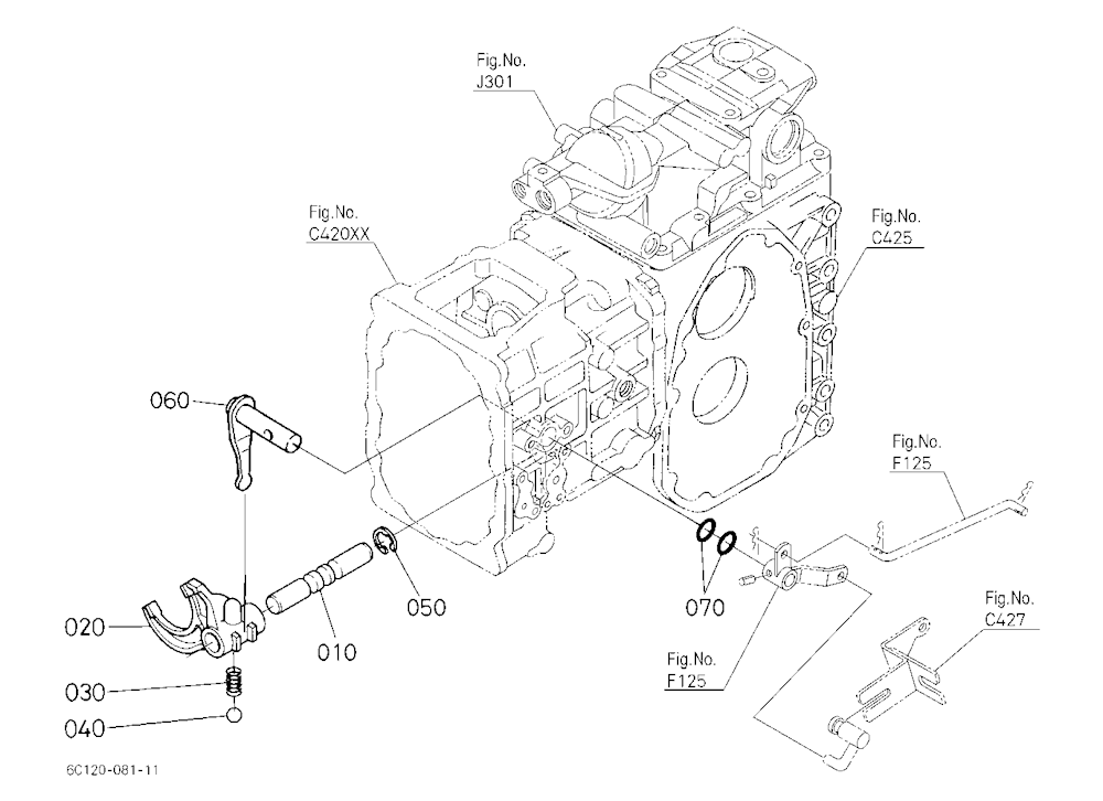 Pto Gear Shift Fork