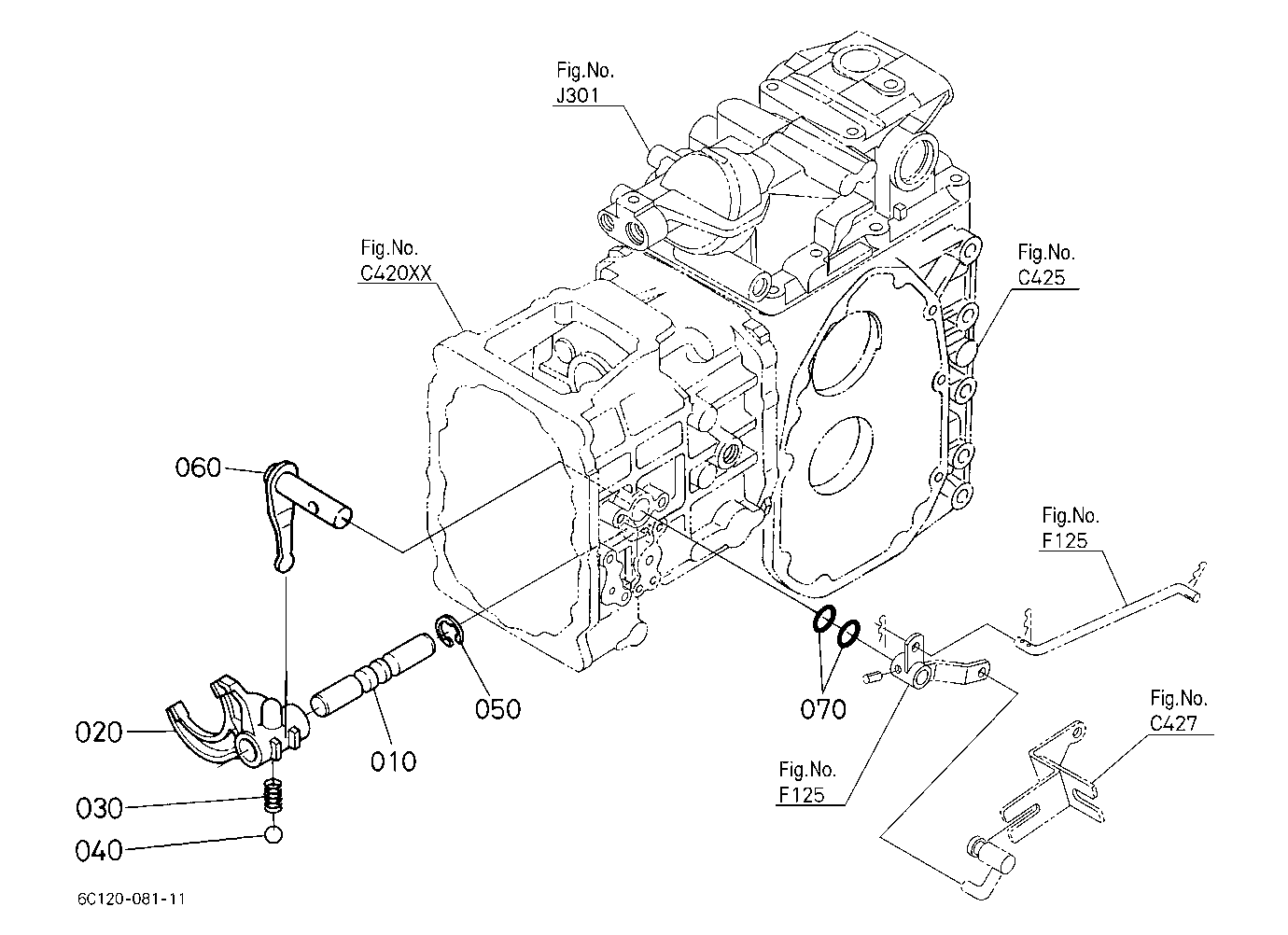 Pto Gear Shift Fork